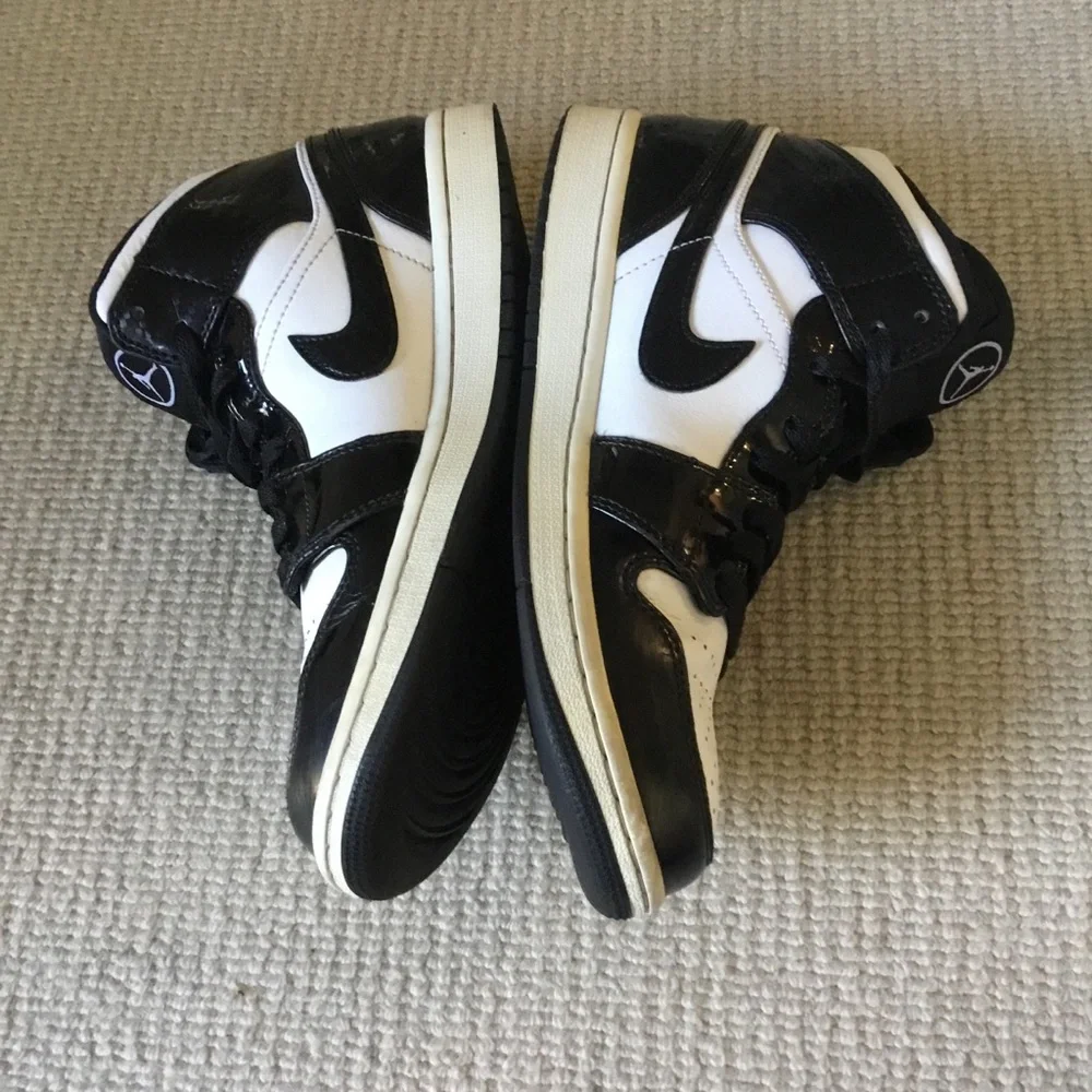 Jordan Black and White High-Top Sneakers